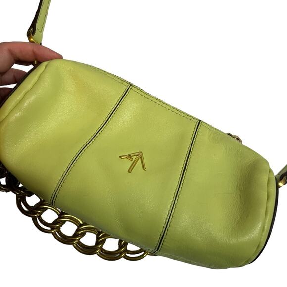 MANU ATELIER Mini Cylinder Bag Green crossbody chain - Picture 4 of 10